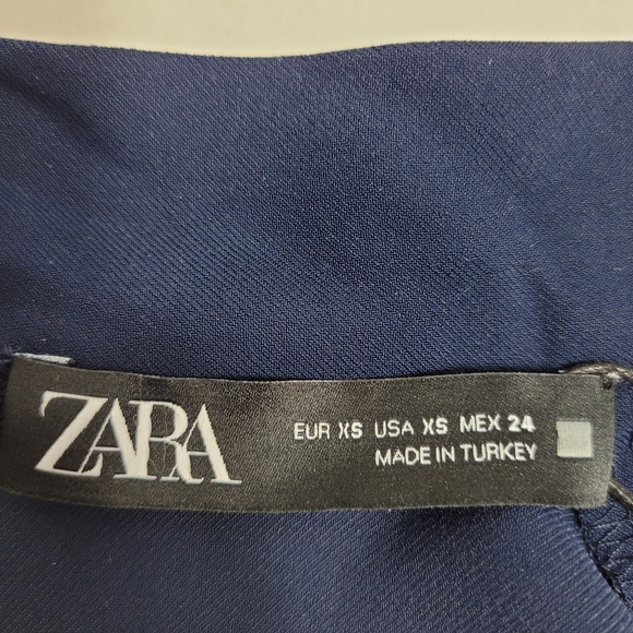 ZARA Navy Blue Pleated Dress, Size XSMALL - Picture 14 of 16